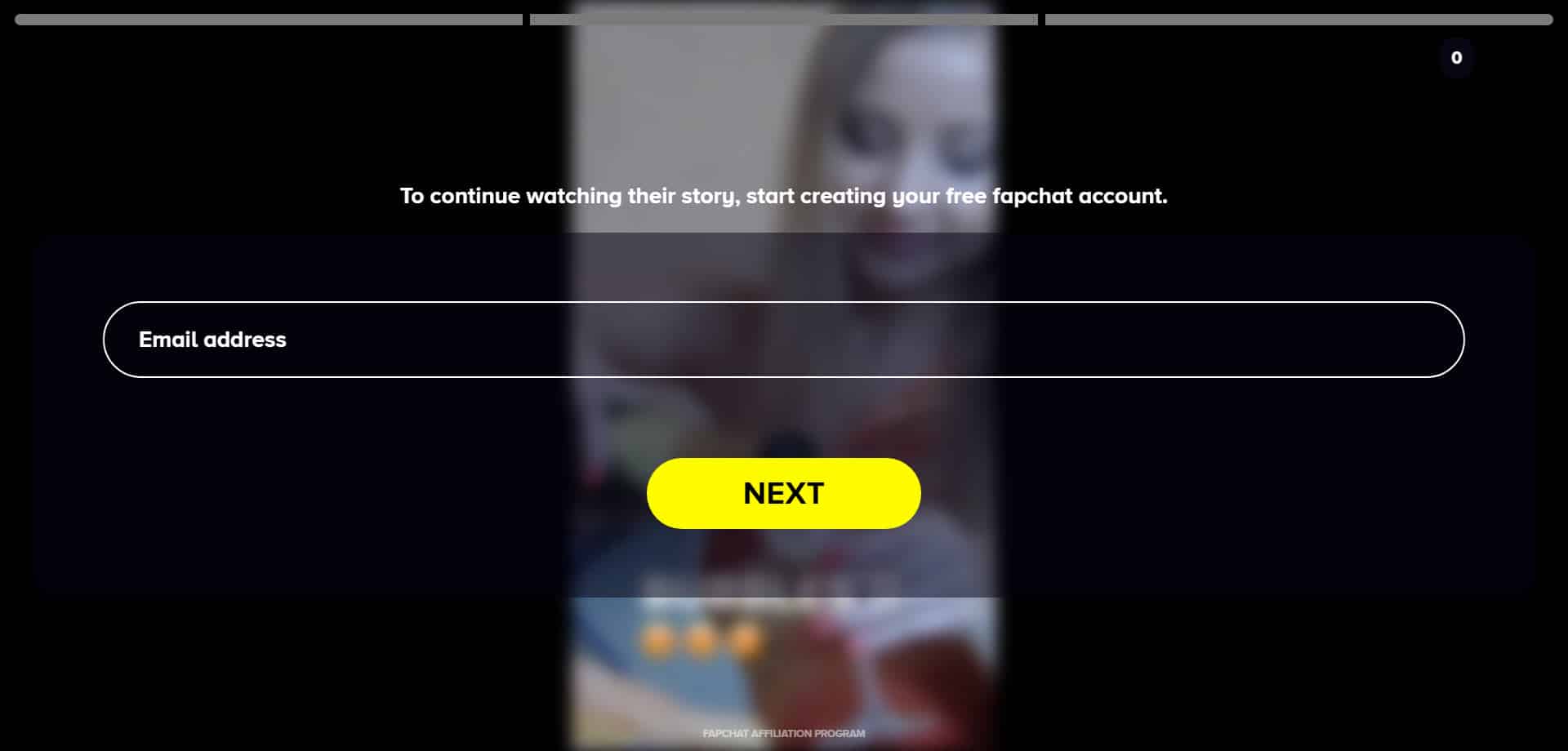 step 2 fapchat story landing page