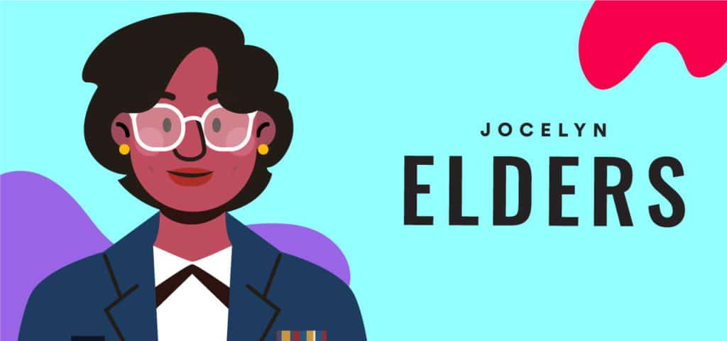 Cartoon image of Jocelyn Elders